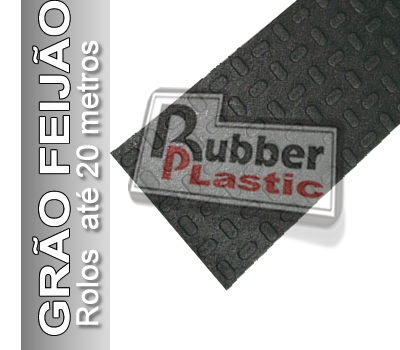 piso de borracha grão de feijão preto